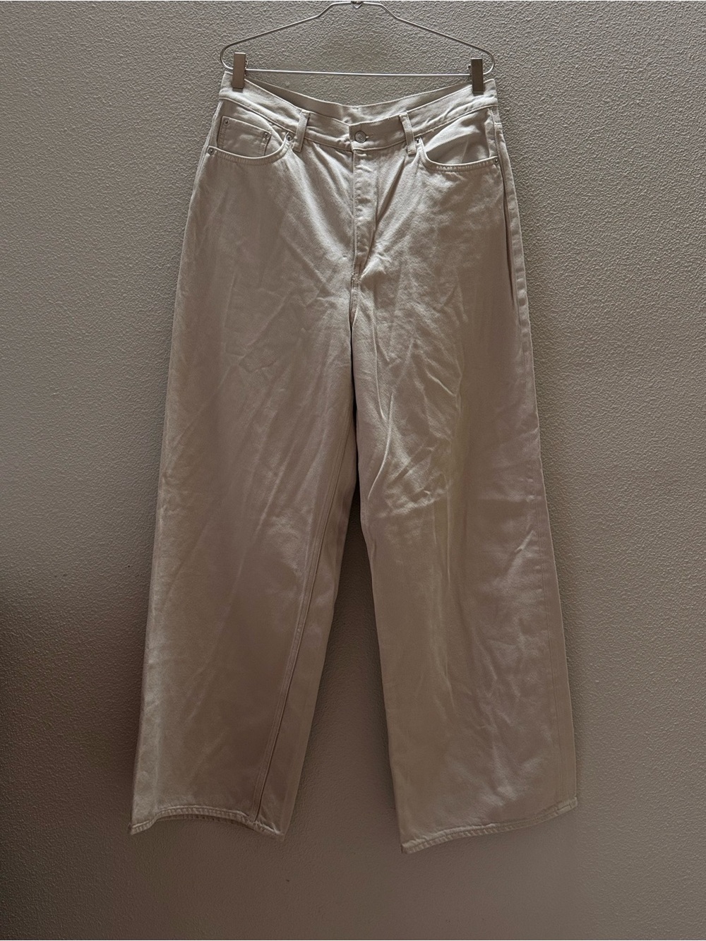 COS Wide-Leg Jeans in Off-White